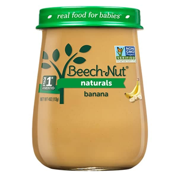 Beech-Nut 4+ Months Stage 1 Naturals Banana Baby Food Jar