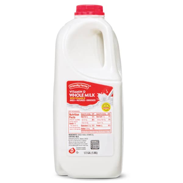 Friendly Farms Whole Milk Jug
