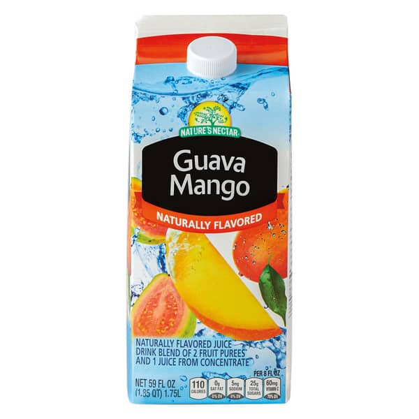 Nature's Nectar Guava Mango Juice Carton