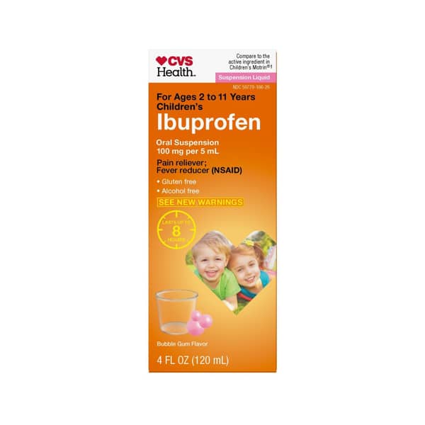 CVS Children's Ibuprofen Oral Suspension 100 mg Bubblegum