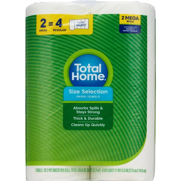 Total Home Premium Size Selection Paper Towels