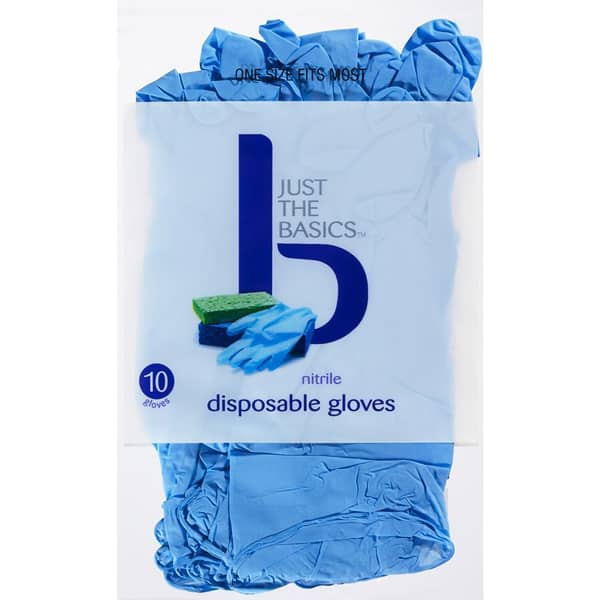 Just The Basics One Size Fits All Latex Free Disposable Gloves