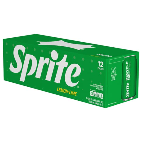 Sprite Caffeine Free Lemon-Lime Soda Soft Drink Fridge Pack Cans