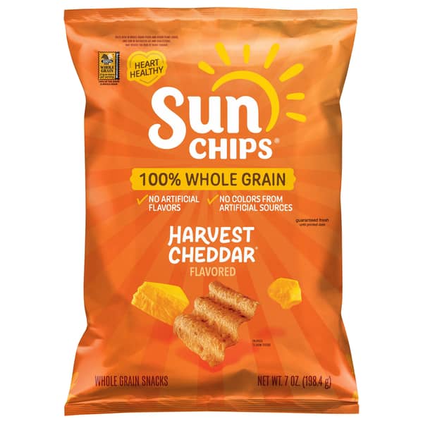 SunChips Harvest Cheddar Flavored Whole Grain Snacks