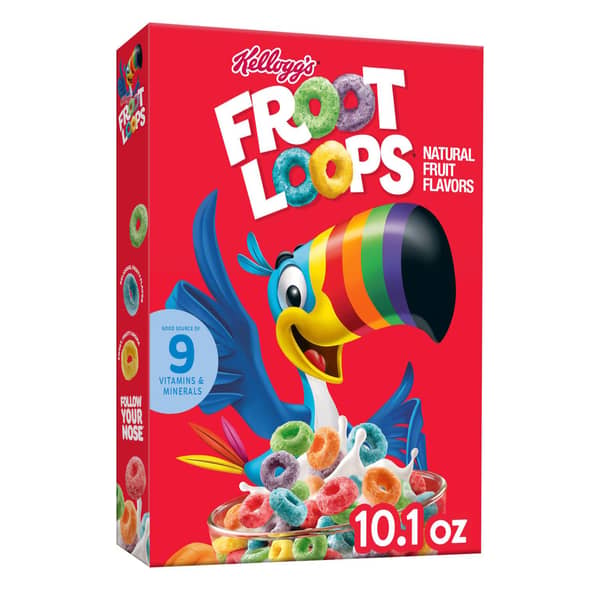 Froot Loops Cereal Natural Fruit Flavour Breakfast Cereal