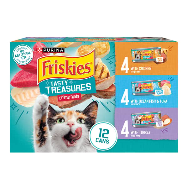Friskies Prime Filets Gravy Tasty Treasures Assorted Wet Cat Food Variety Pack