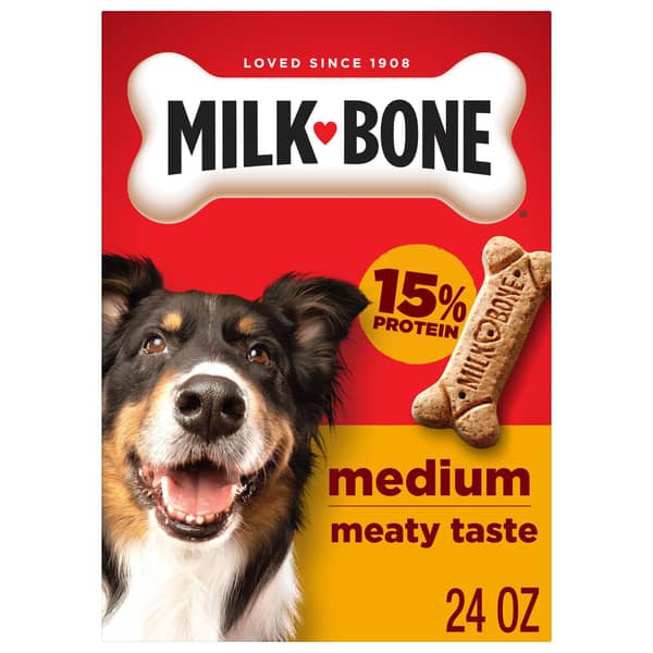 Milk-Bone Meaty Taste Original Crunchy Medium Dog Treat Biscuits