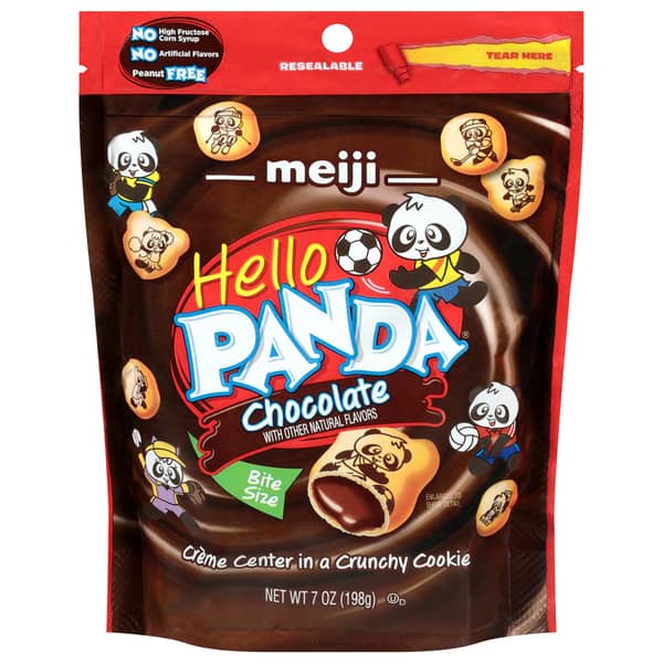 Meiji Hello Panda Chocolate Creme Center Crunchy Cookies Bite Size
