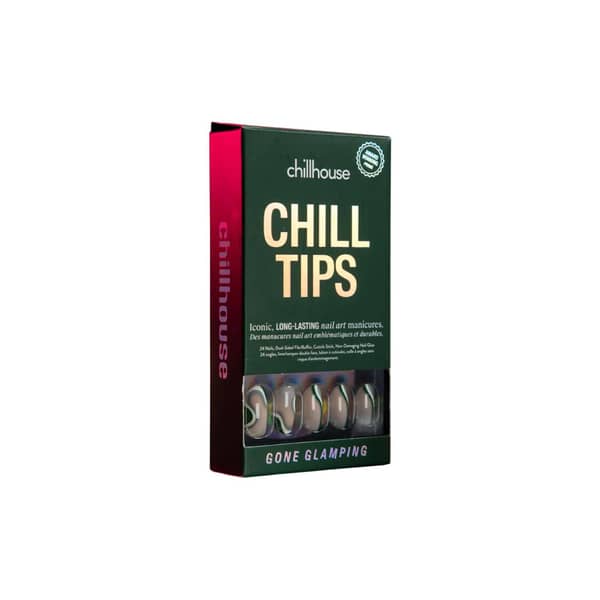 Chill Tips Gone Glamping False Nails