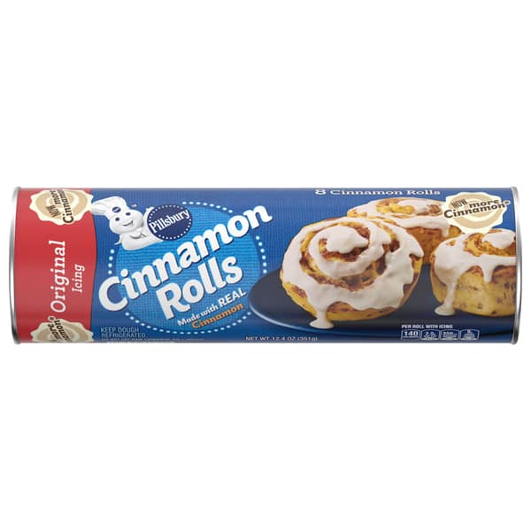 Pillsbury Cinnamon Rolls with Original Icing, Refrigerated Canned Pastry Dough
