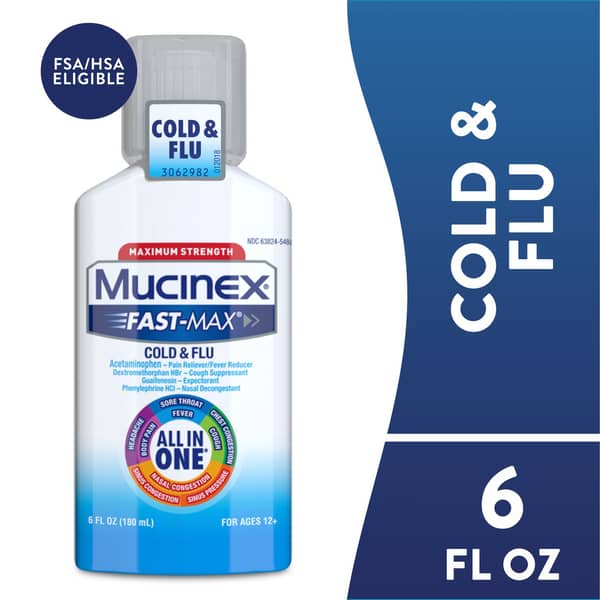 Mucinex Fast-Max Maximum Strength Cold & Flu Liquid Medicine