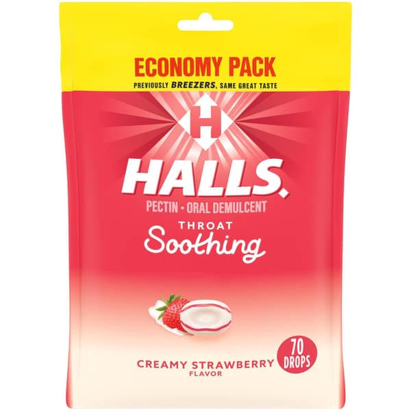 Halls Triple Soothing Action Menthol Drops (80 ct)