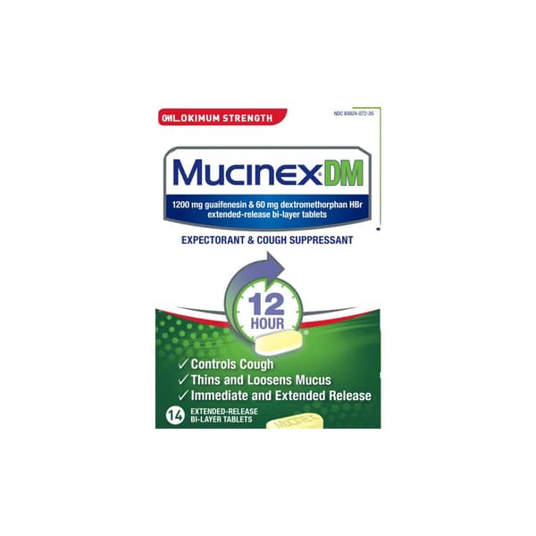 Mucinex DM 12-Hour Expectorant & Cough (20 Tablets)