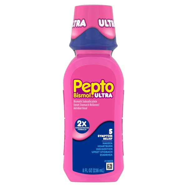 Pepto Bismol Ultra Original 5 Symptom Relief Liquid Medicine