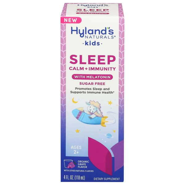 Hyland's Naturals Sugar Free Ages 2+ Kids Immunity Grape Flavor Liquid Sleep Aids