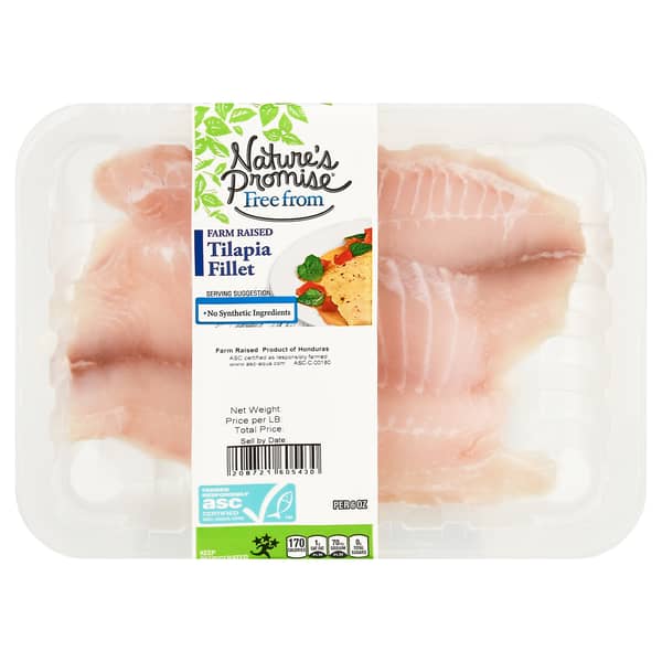 Nature's Promise Free form Farm Raised Tilapia Fillet