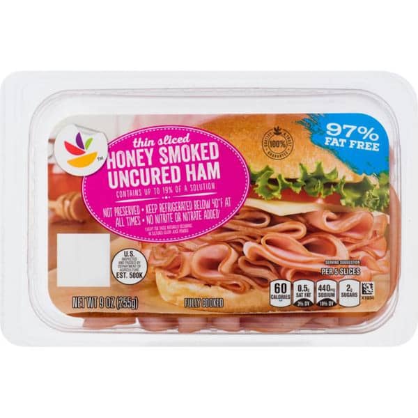 Store Brand Thin Sliced Uncured Honey Smoked Ham