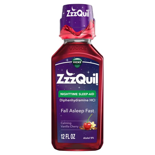 Vicks ZzzQuil Calming Vanilla Cherry Sleep Aid Liquid