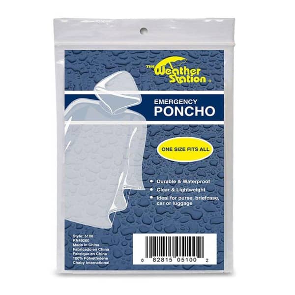 Weather Zone Poncho Clear & Light Weight Raincoat