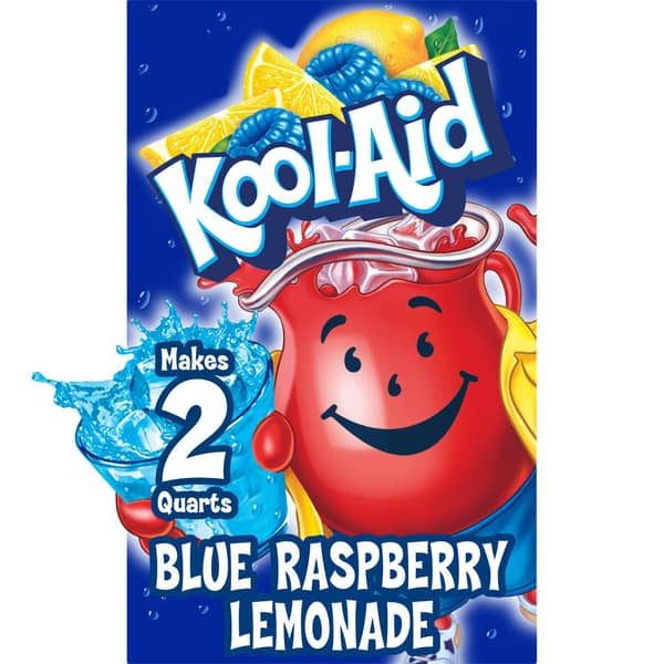 Kool-Aid Unsweetened Blue Raspberry Lemonade Flavored Powdered Drink Mix Packet