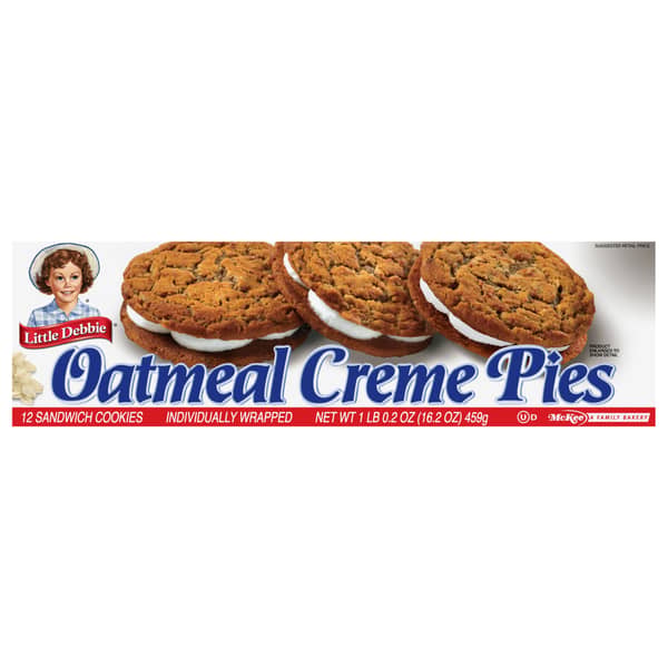 Little Debbie Oatmeal Cream Pies Individually Wrapped Sandwich Cookies Family Pack