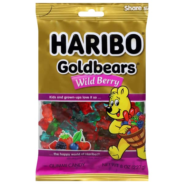 Haribo Goldbears Wild Berry Gummy Candy Share Size