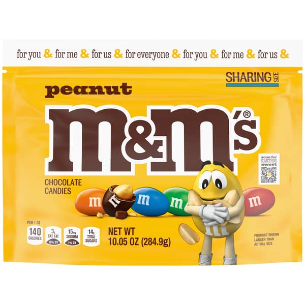 M&M's Peanut Milk Chocolate Candies Bag Sharing Size