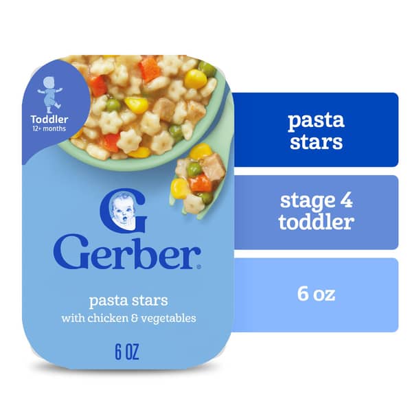 Gerber Toddler Pasta Stars with Chicken & Vegetables Food