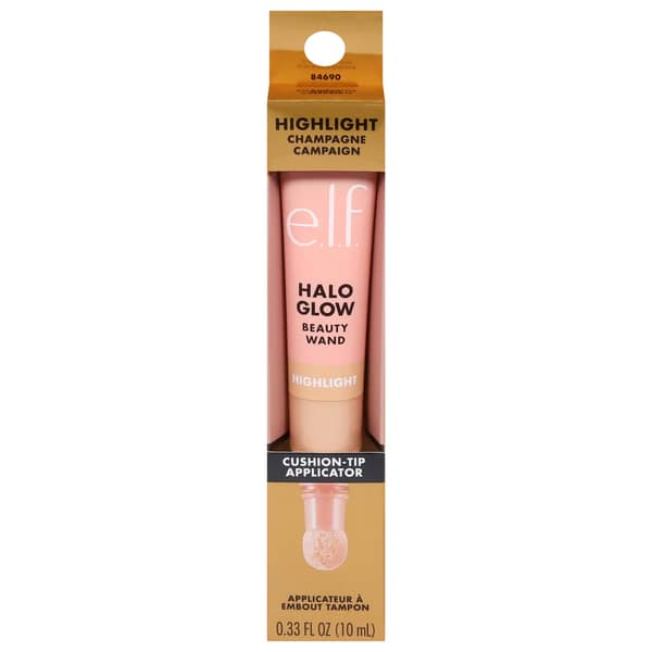 e.l.f. Cosmetics Halo Glow Highlight Champagne Campaign Cushion-Tip Beauty Wand