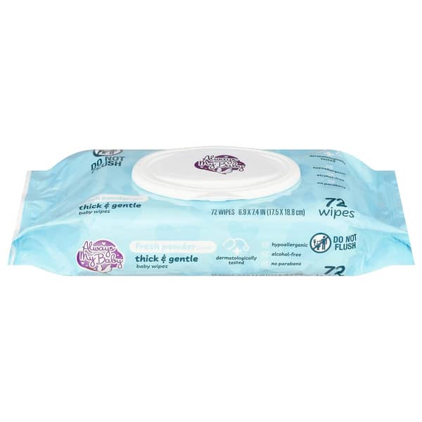 Always My Baby Thick & Gentle Fresh Powder Baby Wipes