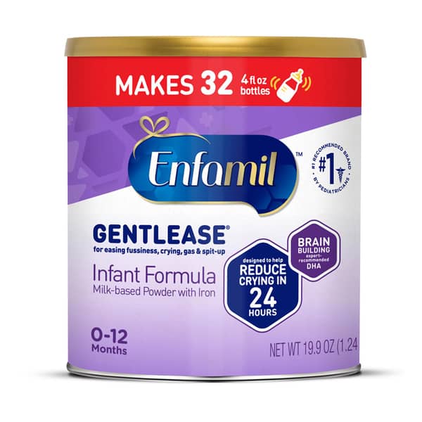 Enfamil Gentlease 0-12 Months Milk-Based with Iron Infant Formula Powder Can