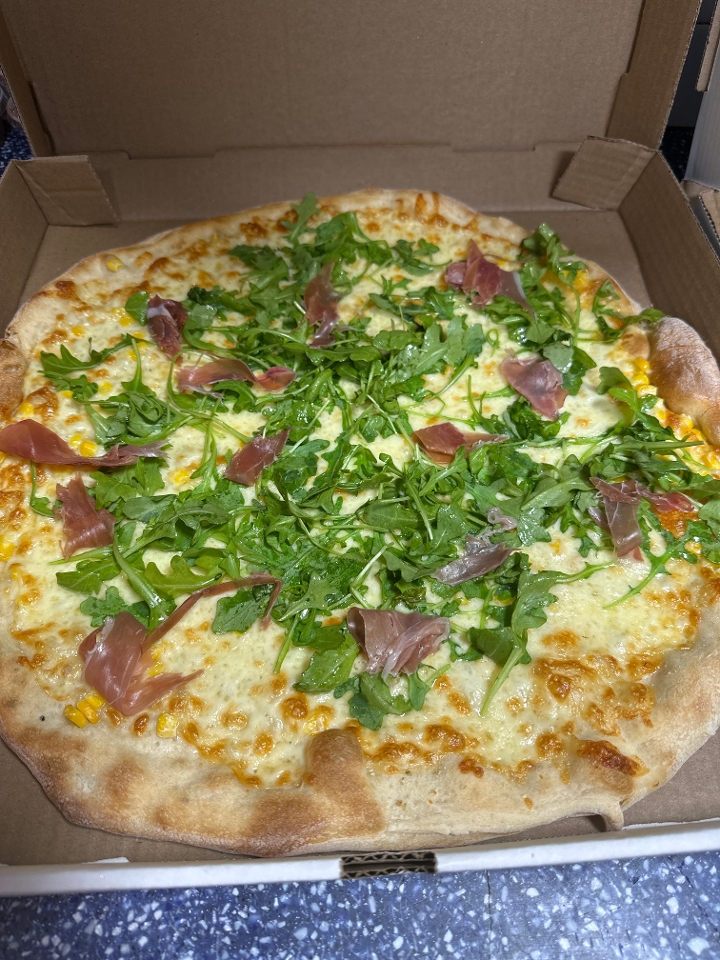 Medium Corn Arugula Prosciutto 14in.