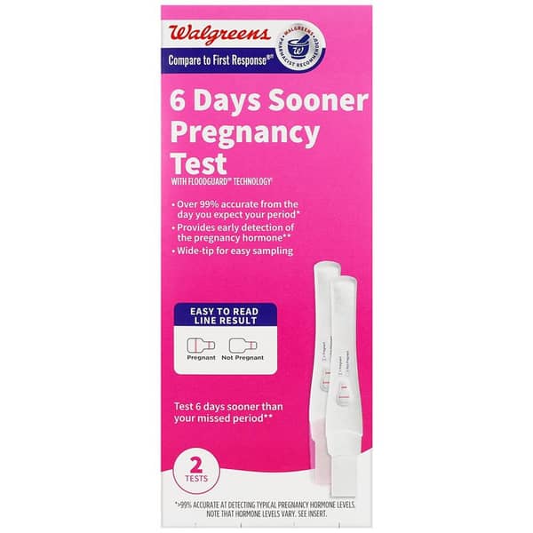 Walgreens 6 Days Sooner Pregnancy Tests