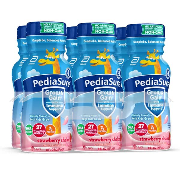 Pediasure Grow & Gain Strawberry Halal Kids Nutritional Shake RTD Bottles