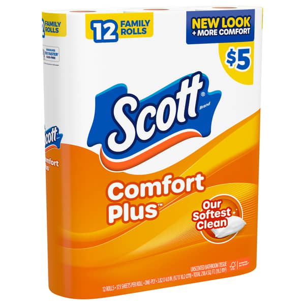 Scott Comfort Plus 173 Sheets Toilet Paper Rolls
