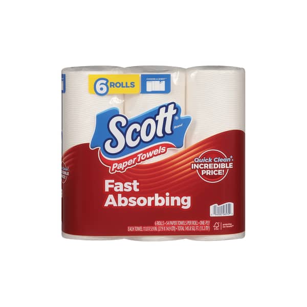 Scott Fast Absorbing Choose-A-Sheet One-Ply Paper Towels