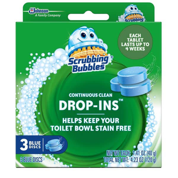 Scrubbing Bubbles Drop-Ins Blue Toilet Cleaning Discs