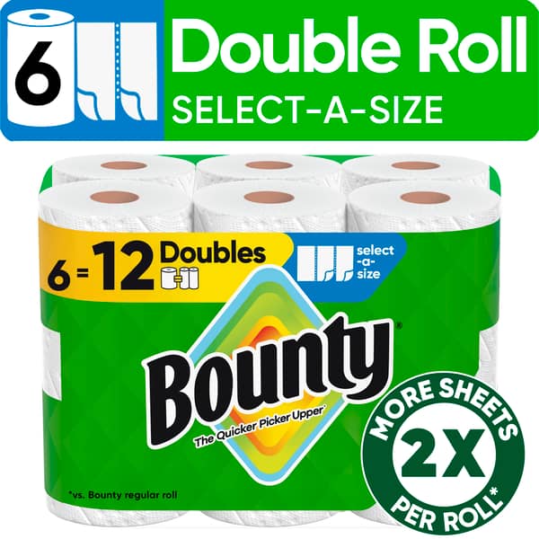 Bounty Select-A-Size Paper Towels (6 Double Rolls)