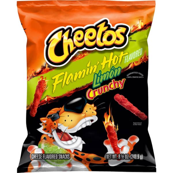 Cheetos Flamin Hot Crunchy Limon Cheese Flavored Snacks