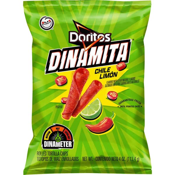 Doritos Dinamita Rolled Chile Limon Flavored Tortilla Chips