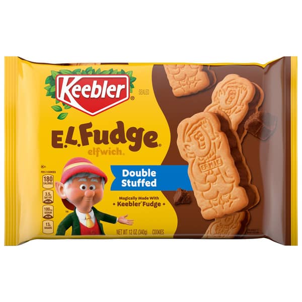 E.L. Fudge Double Stuffed Elfwich Sandwich Cookies Bag