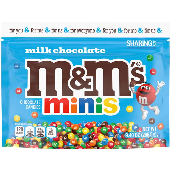 M&M's Minis Milk Chocolate Candies Bag Sharing Size