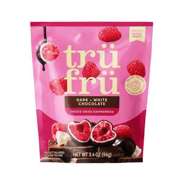 Tru Fru Freeze Dried Raspberries in Dark & White Chocolate