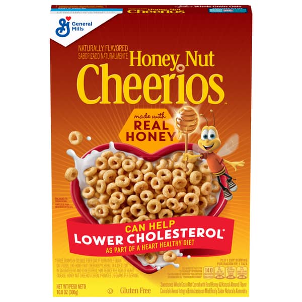 Honey Nut Cheerios Gluten Free Heart Healthy Breakfast Cereal with Whole Grain Oats