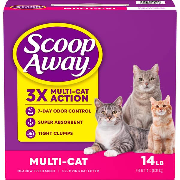 Scoop Away Multi-Cat Clumping Cat Litter Meadow Fresh Scent