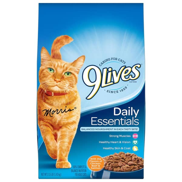 9Lives Daily Essentials Chicken Beef & Salmon Flavors Adult Dry Cat Food