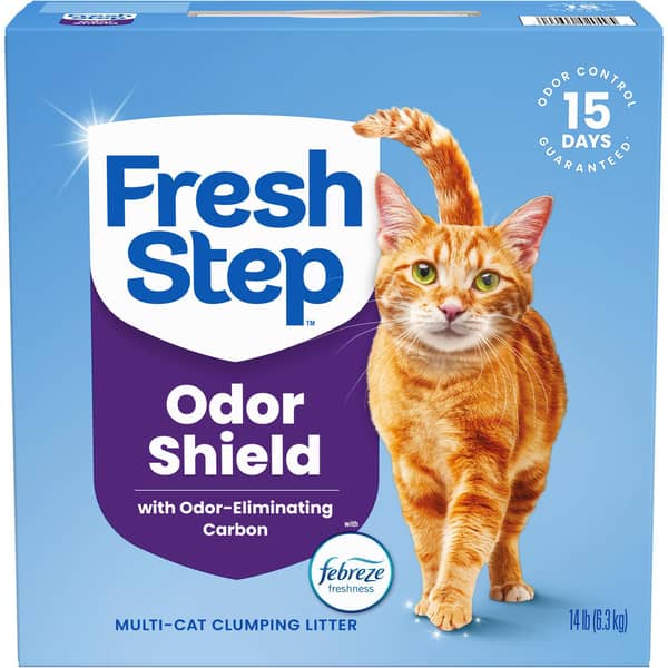 Fresh Step Odor Shield Multi-Cat Clumping Litter with Febreze Freshness