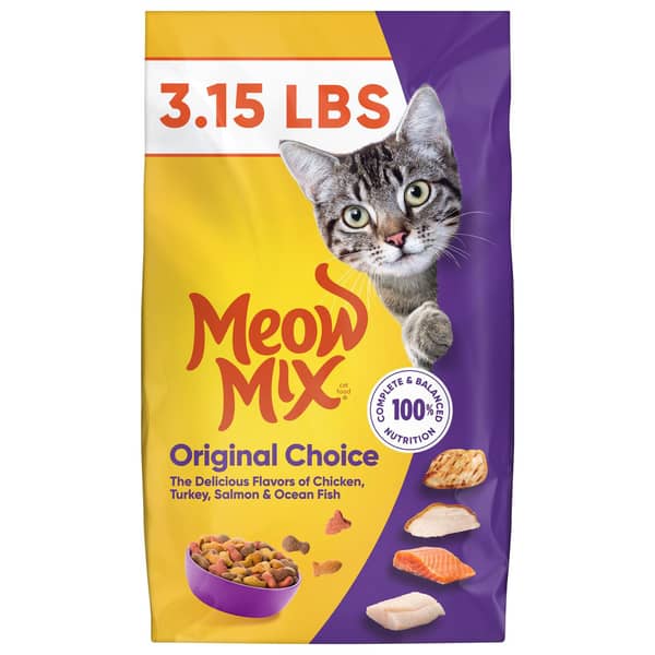 Meow Mix Original Choice Chicken Turkey Salmon & Ocean Fish Dry Cat Food Bag