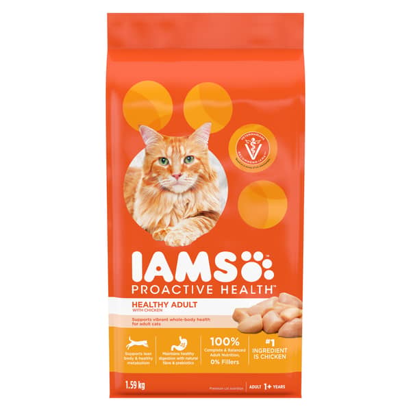 Iams Proactive Health Chicken Healthy Adult Dry Cat Food Bag