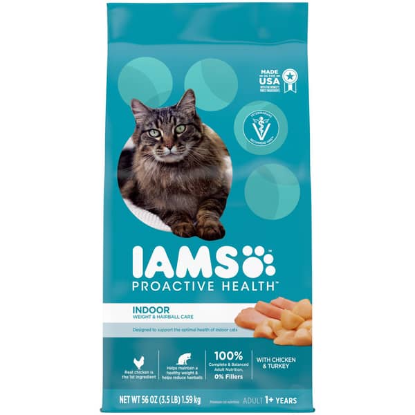 Iams Proactive Health Chicken & Turkey Indoor Weight & Hairball Care Dry Cat Food